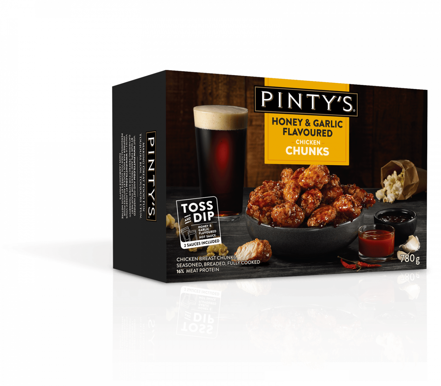 Honey & Garlic Flavoured Chicken Chunks Pinty's Delicious Food Inc.