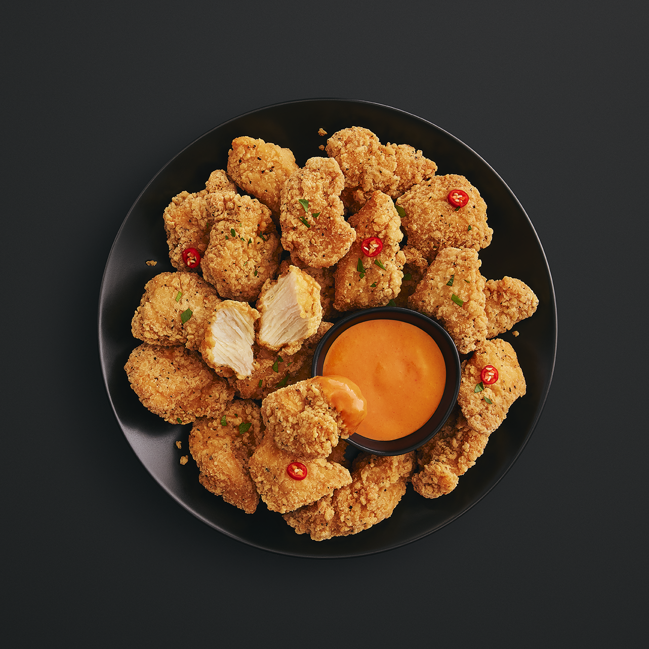 Morceaux de poulet buffalo avec sauce buffalo