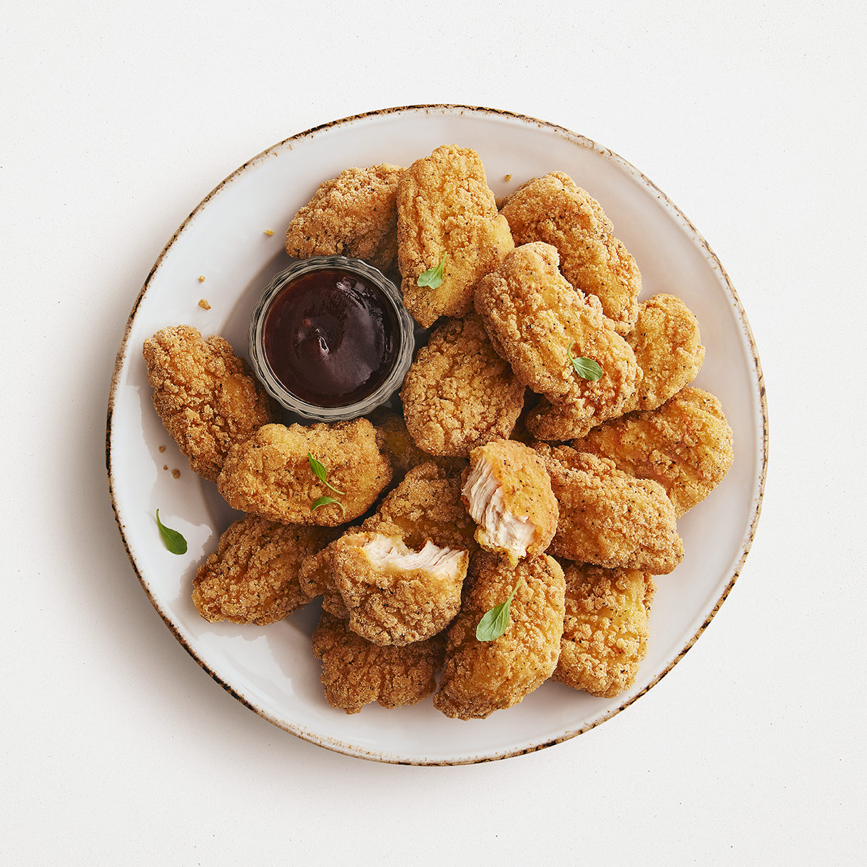 Morceaux de poulet sans gluten avec sauce BBQ