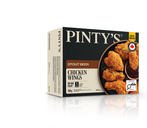 Pinty's stout beer crispy chicken wings