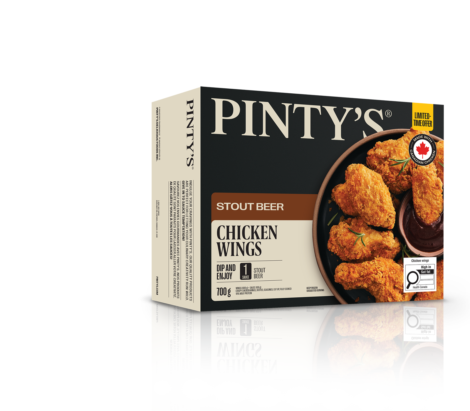 Pinty's stout beer crispy chicken wings