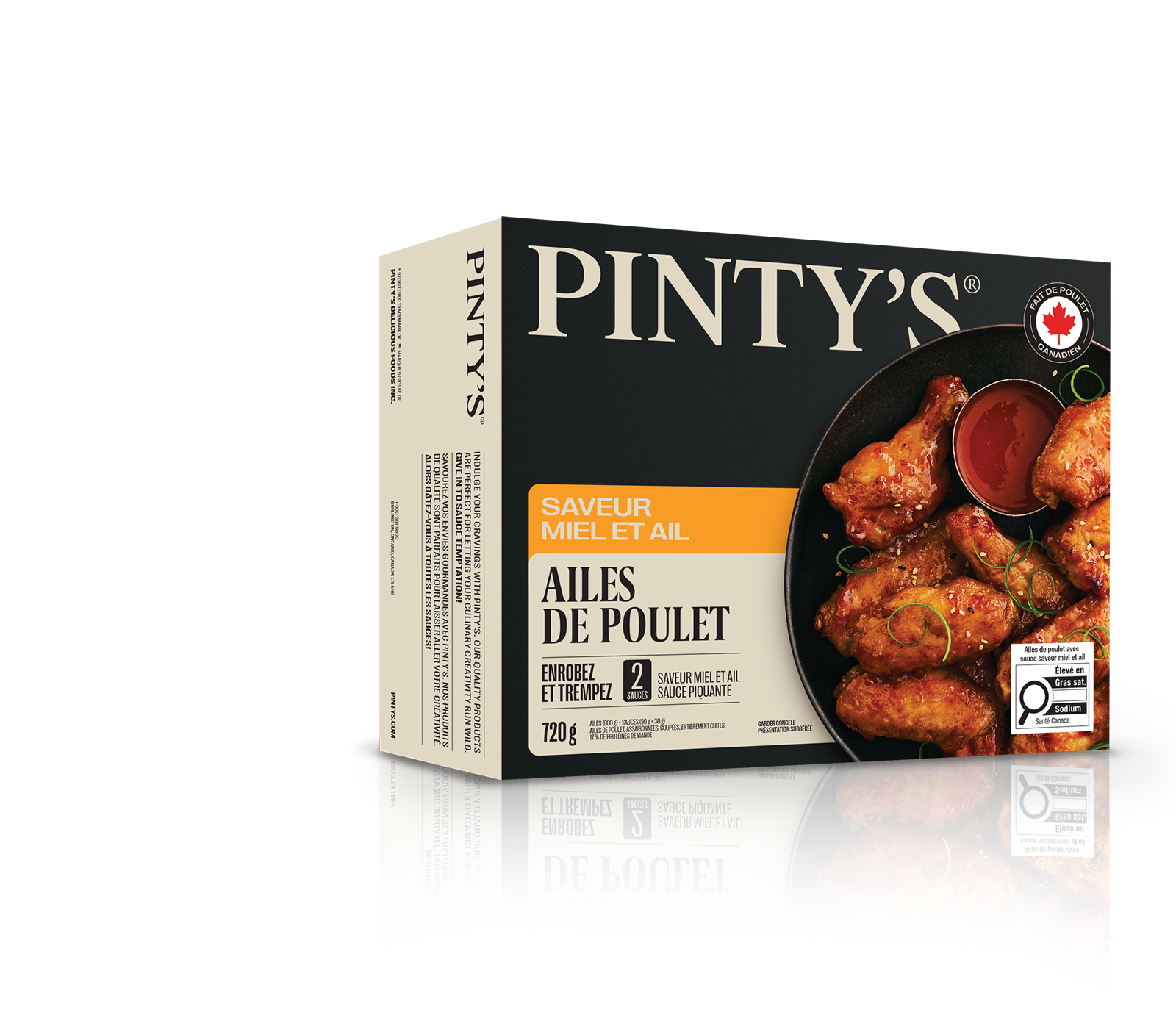 Ailes de poulet miel et ail Pinty's