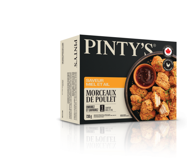 Morceaux de poitrine de poulet miel et ail Pinty's