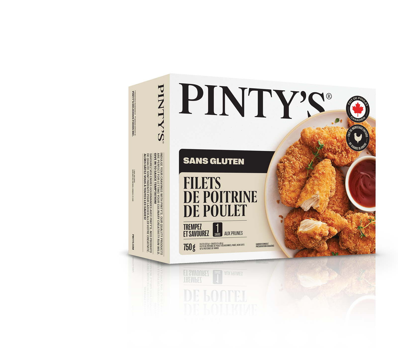 Filets de poitrines de poulet sans gluten de Pinty's