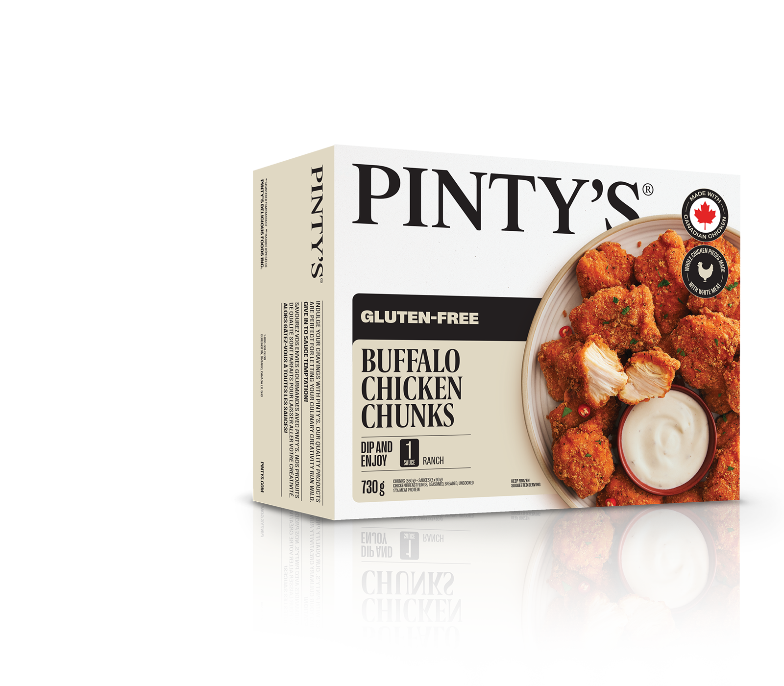 Pinty's gluten-free buffalo chicken chunks