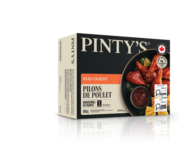 Pilons de poulet sud-ouest Pinty's de la gamme repas