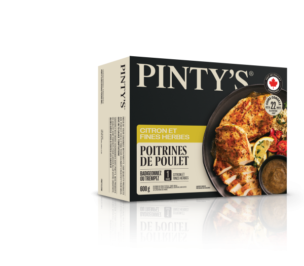 Poitrines de poulet au citron et fines herbes de la gamme repas Pinty's